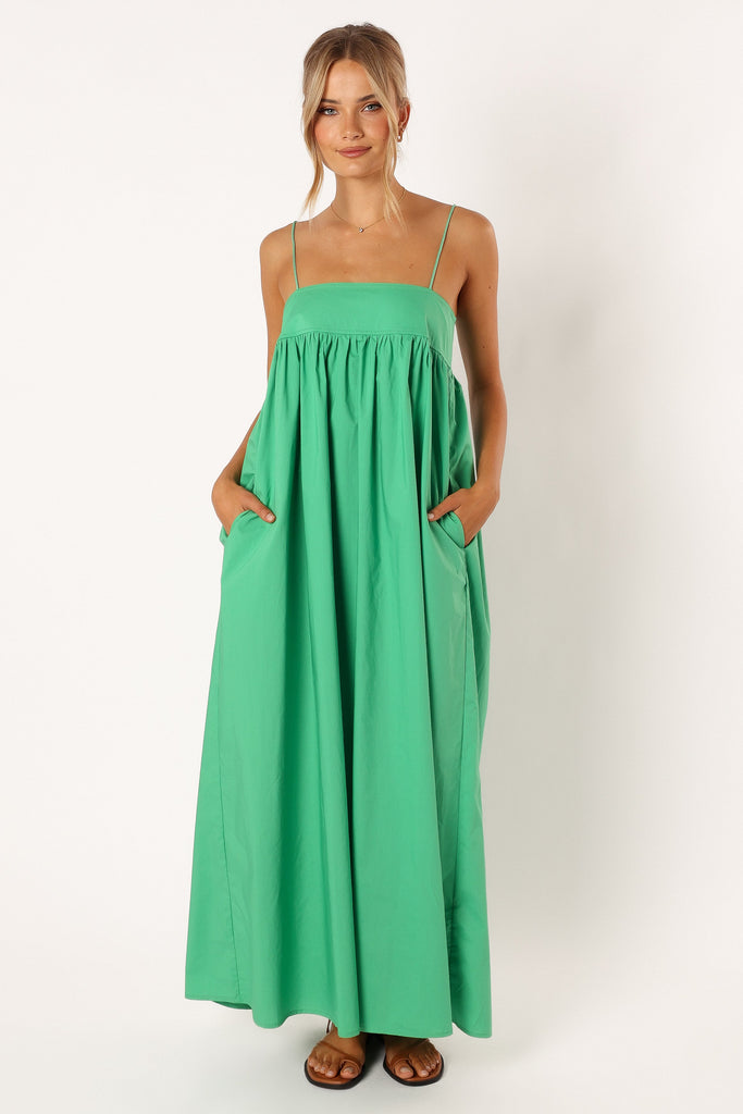 Serina Maxi Dress - Green - Petal & Pup