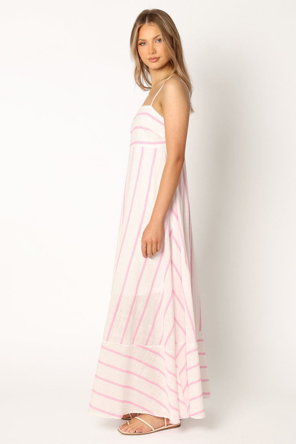 DRESSES @Seville Maxi Dress - Pink Stripe