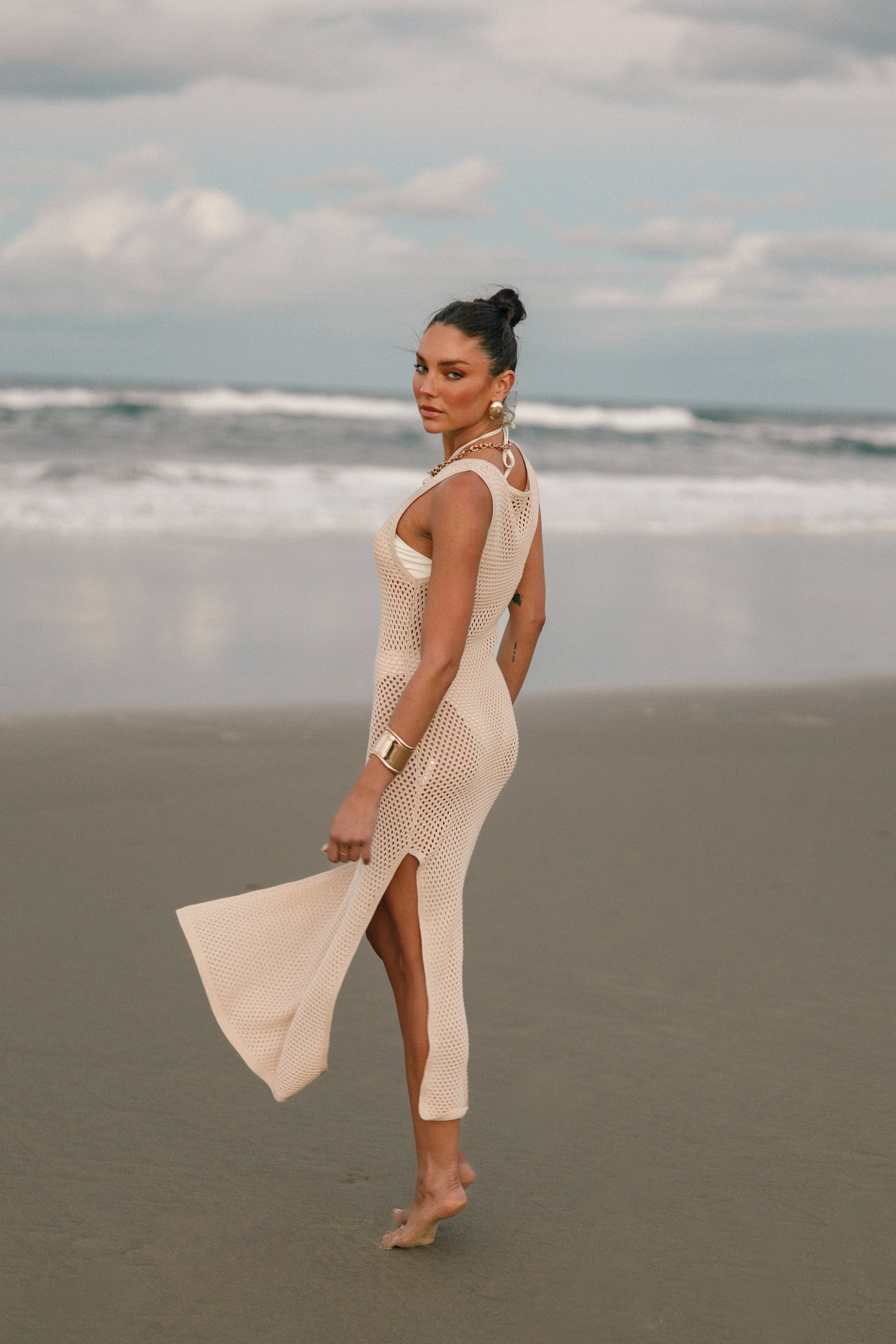 DRESSES @Shamine Midi Dress - Sand (Hold for Euro Summer)