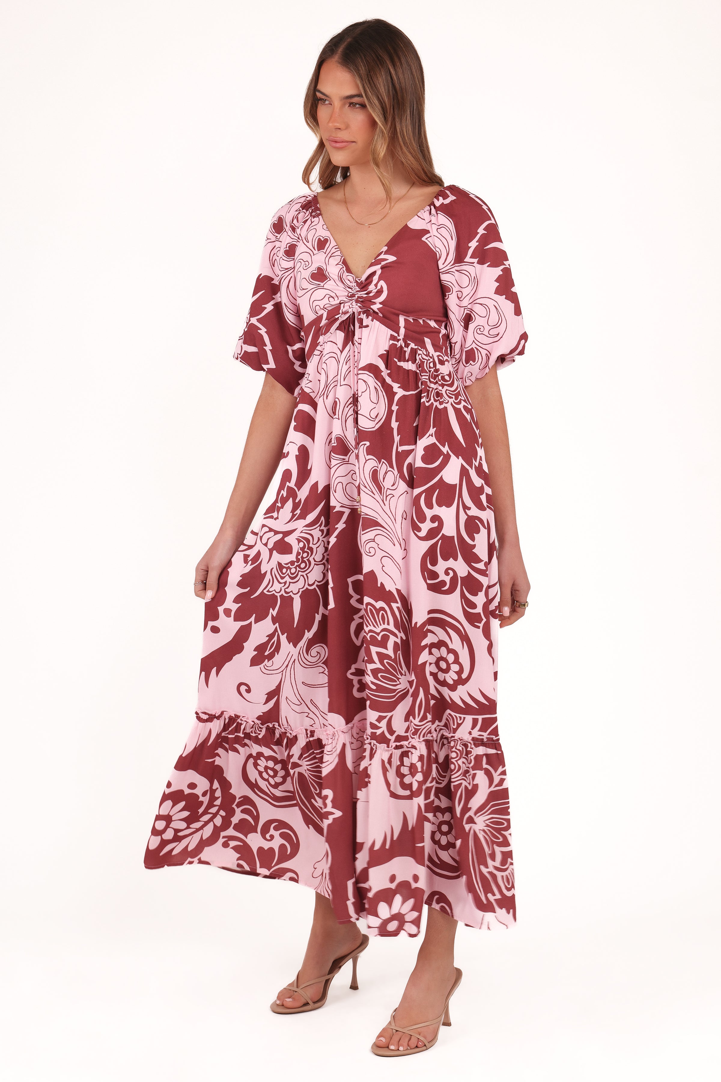 DRESSES Shanae Maxi Dress - Pink Brown Paisley
