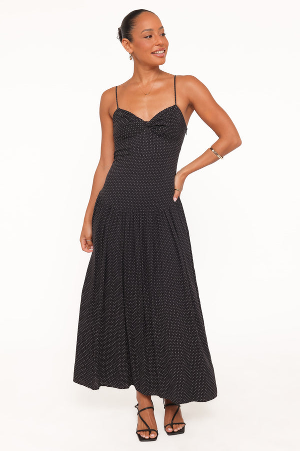 DRESSES Shanice Maxi Dress - Black Polka Dot