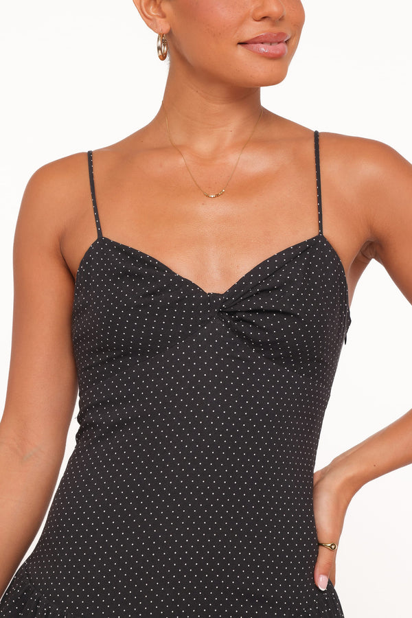 DRESSES Shanice Maxi Dress - Black Polka Dot