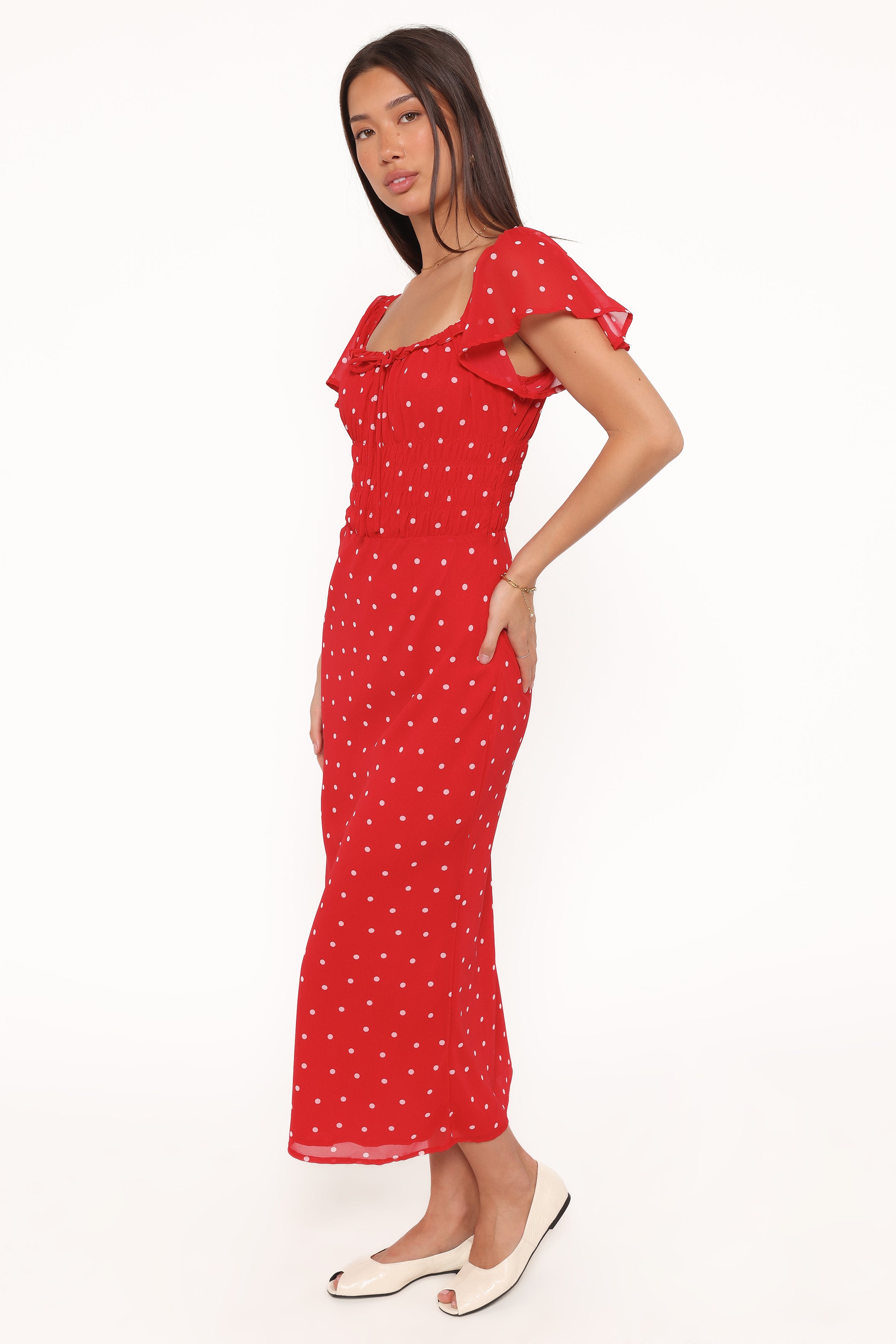 DRESSES Sherrie Maxi Dress - Red Polka Dot