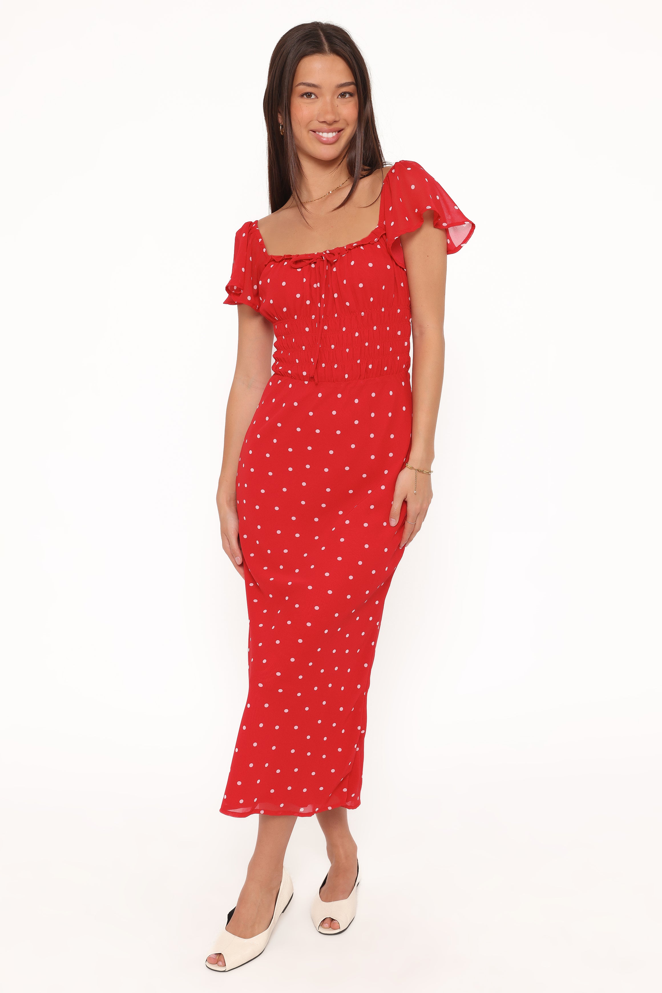 DRESSES Sherrie Maxi Dress - Red Polka Dot