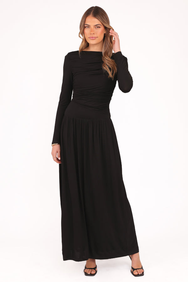 DRESSES Shirley Long Sleeve Maxi Dress - Black