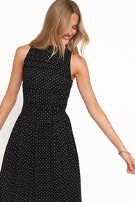 DRESSES Shirley Maxi Dress - Black Polka Dot