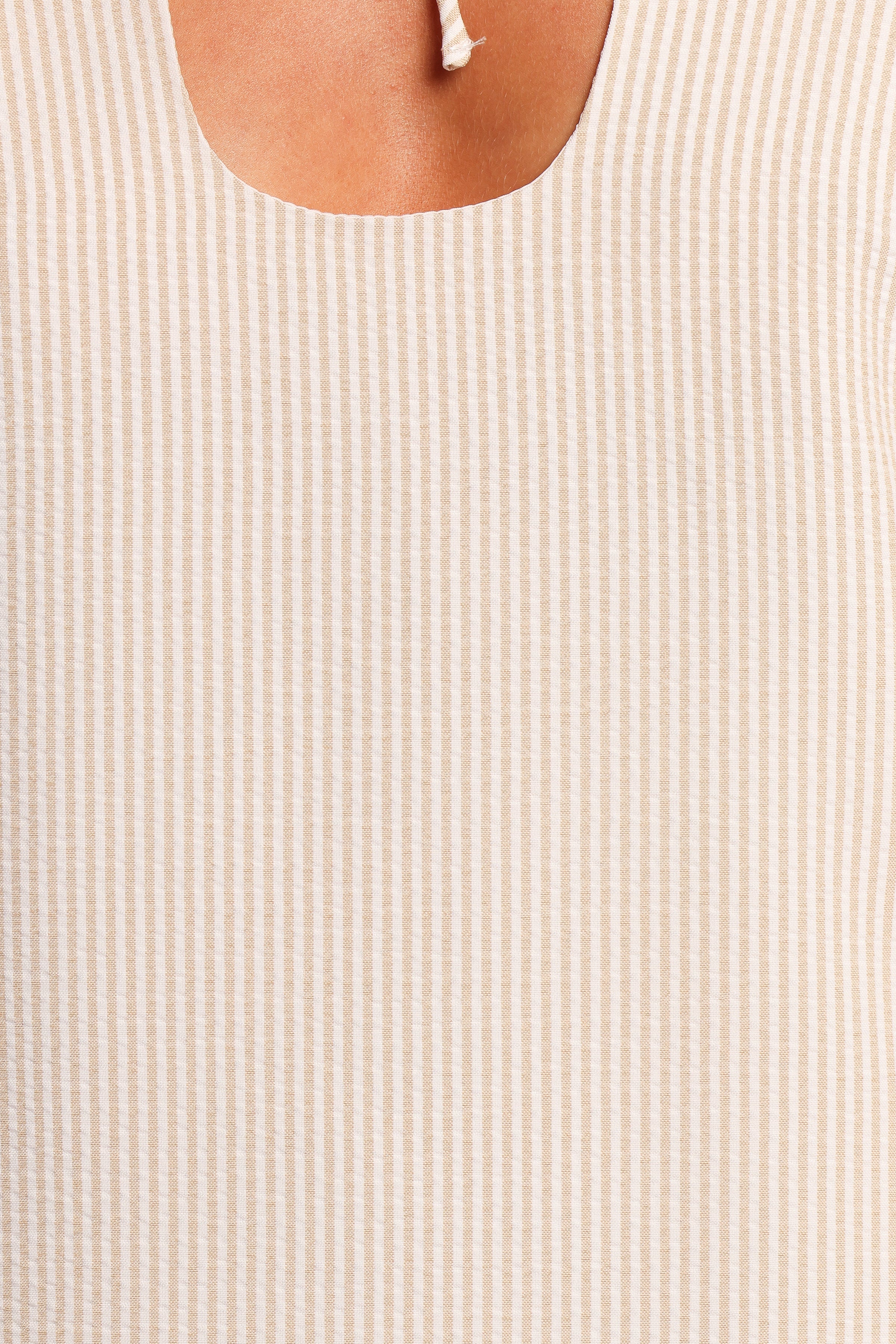 DRESSES Sidney Mini Dress - Tan Stripe