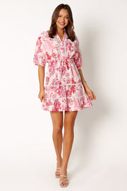 DRESSES @Sienna Longsleeve Mini Dress - Pink