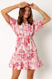 DRESSES @Sienna Longsleeve Mini Dress - Pink