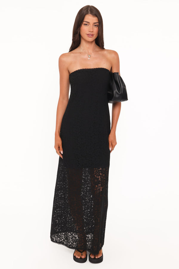 DRESSES Sienna Strapless Maxi Dress - Black Lace