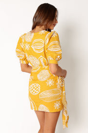 DRESSES @Silas Wrap Mini Dress - Yellow