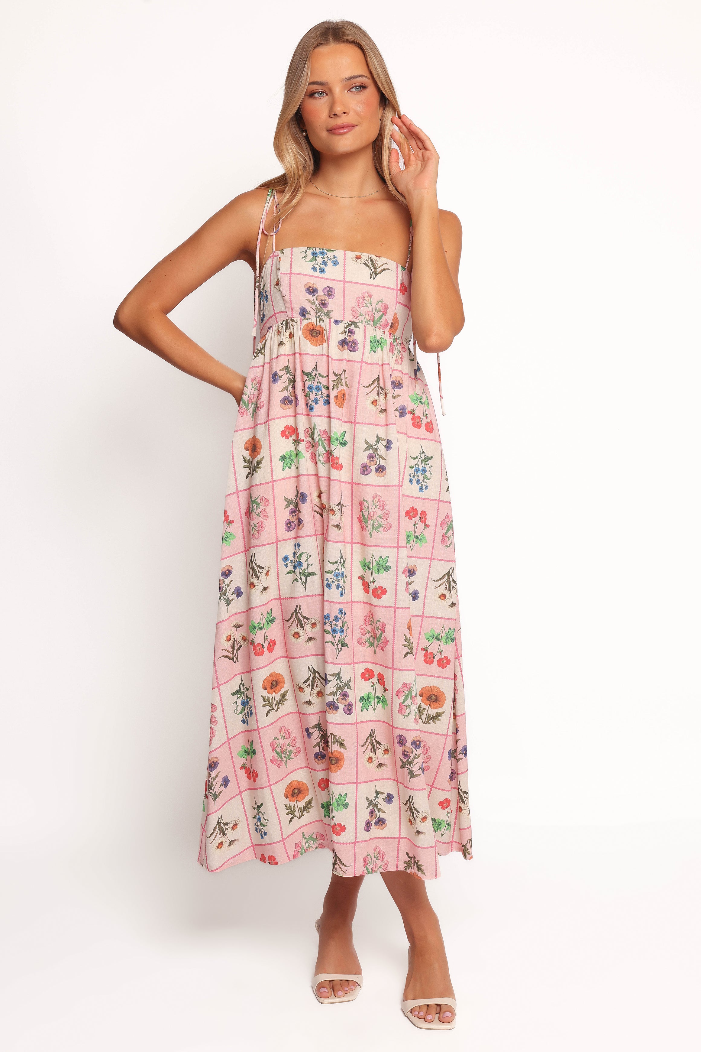 DRESSES Simona Maxi Dress - Pink Floral Tile