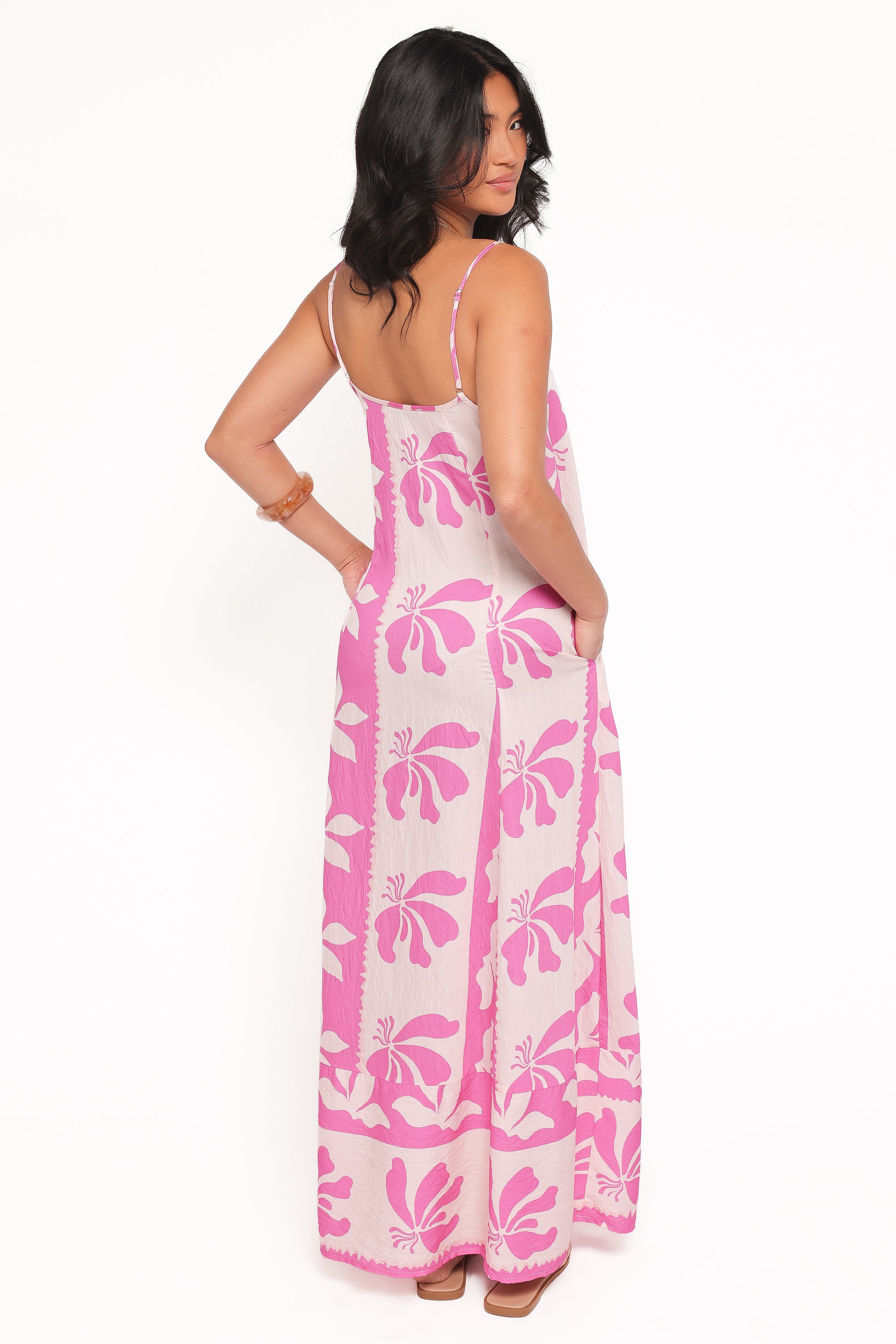 DRESSES Sirena Maxi Dress - Pink Palm Print