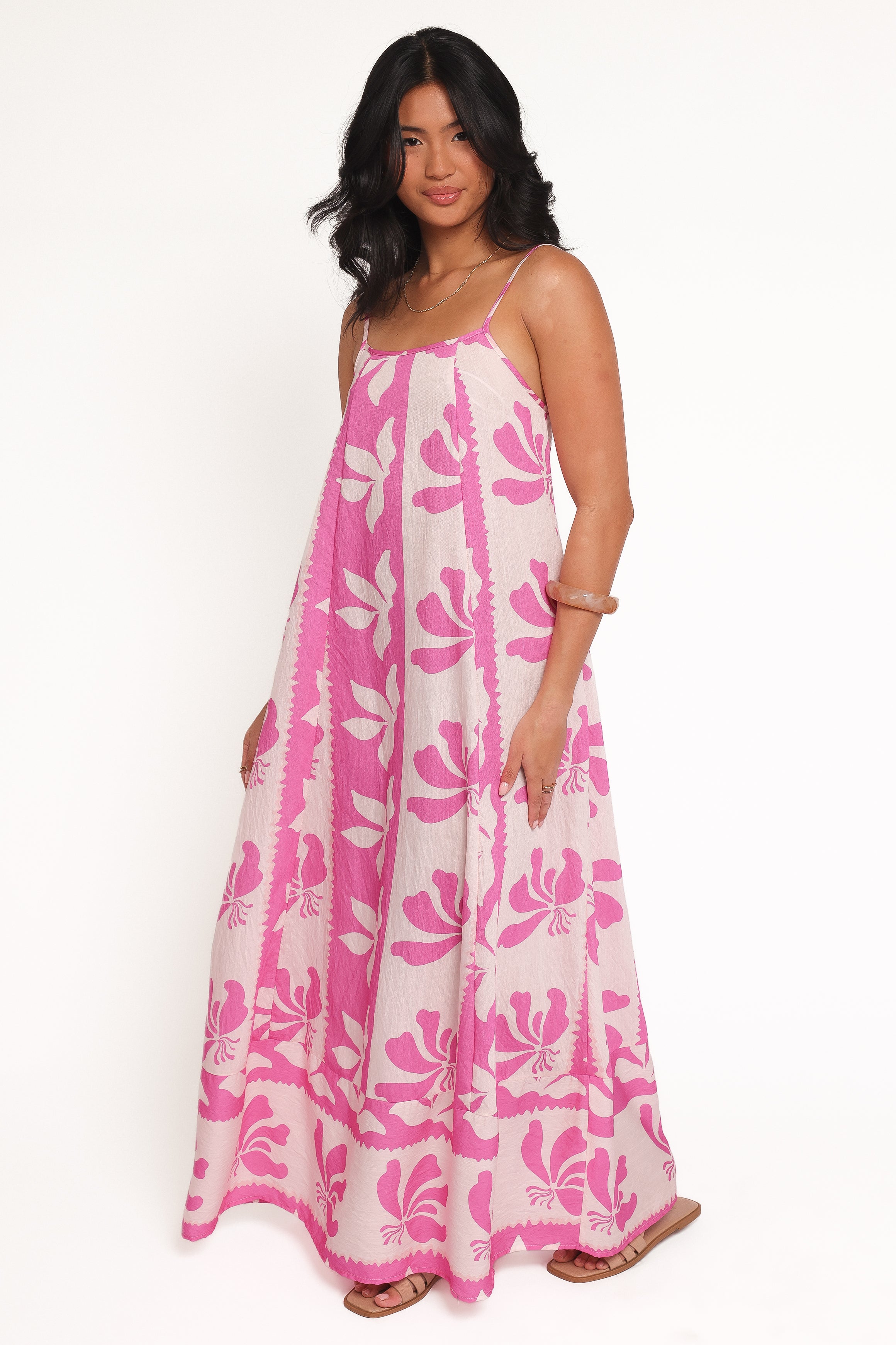 DRESSES Sirena Maxi Dress - Pink Palm Print