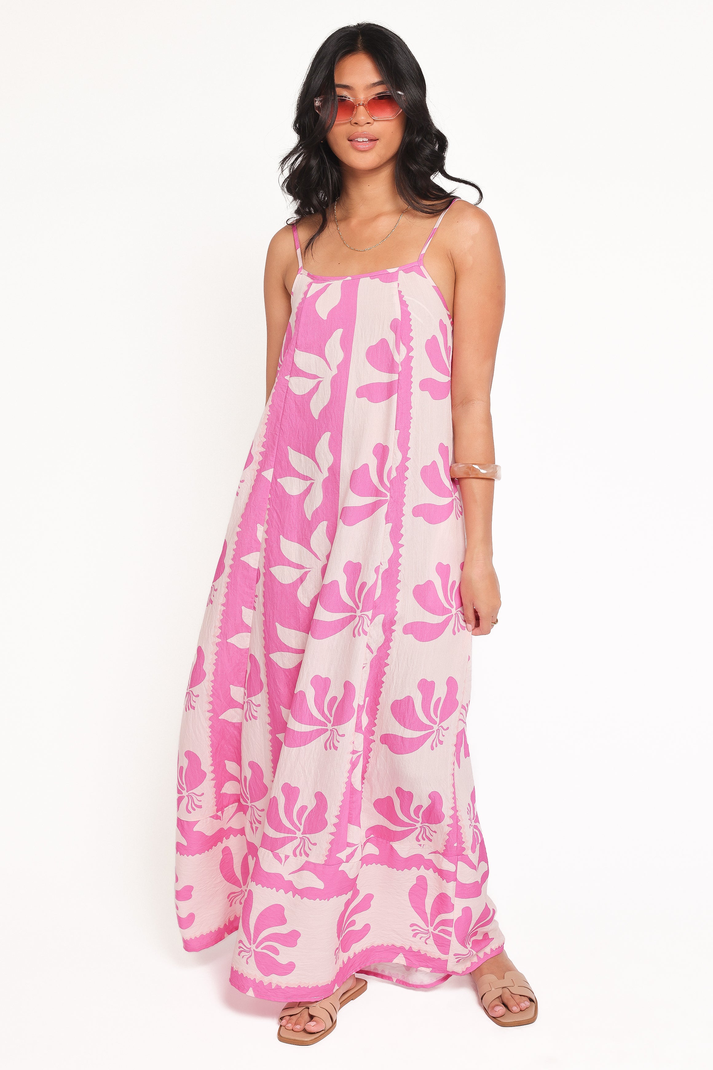 DRESSES Sirena Maxi Dress - Pink Palm Print