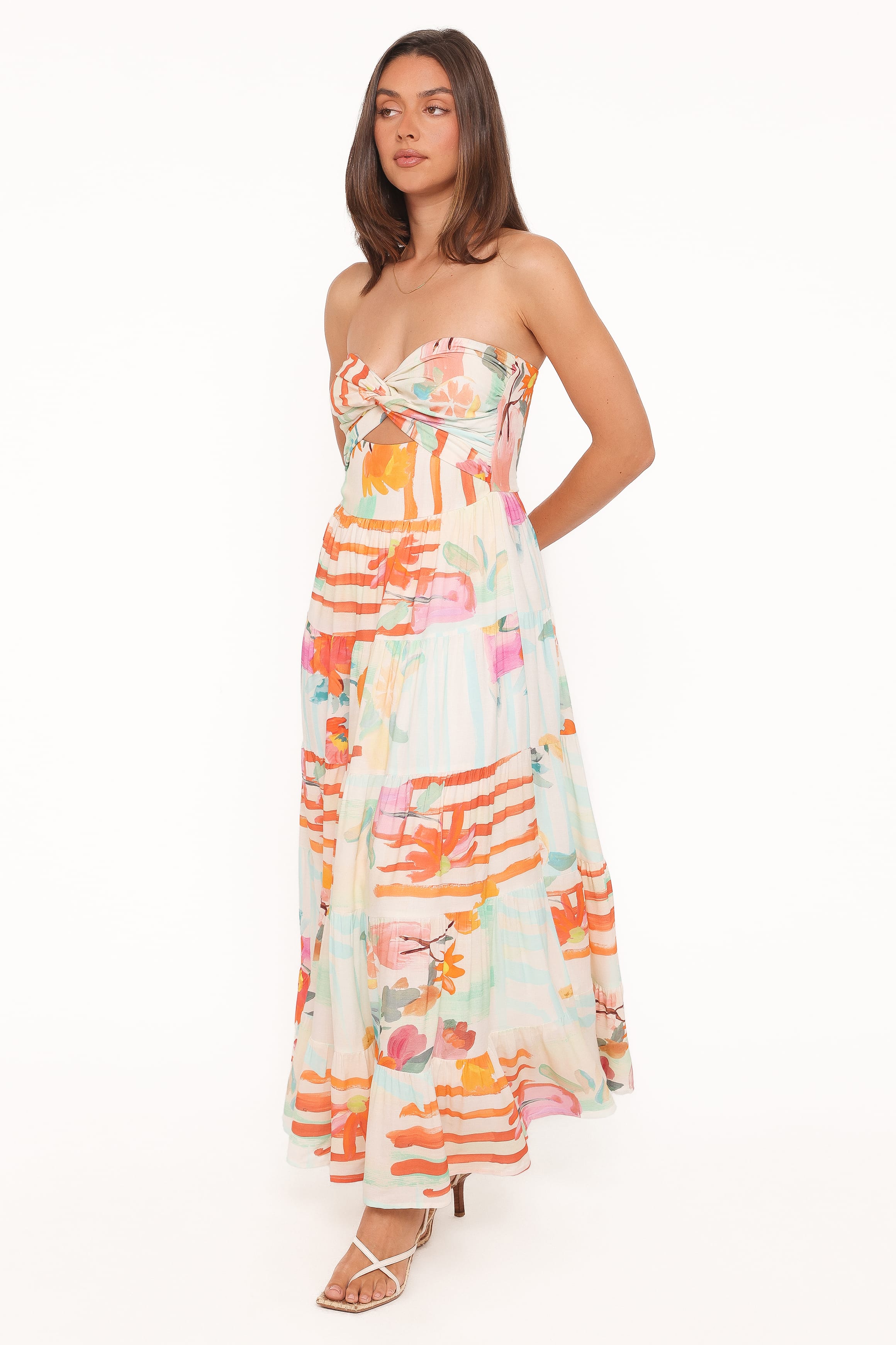 DRESSES Sitara Strapless Midi Dress - Blue Alfresco Floral
