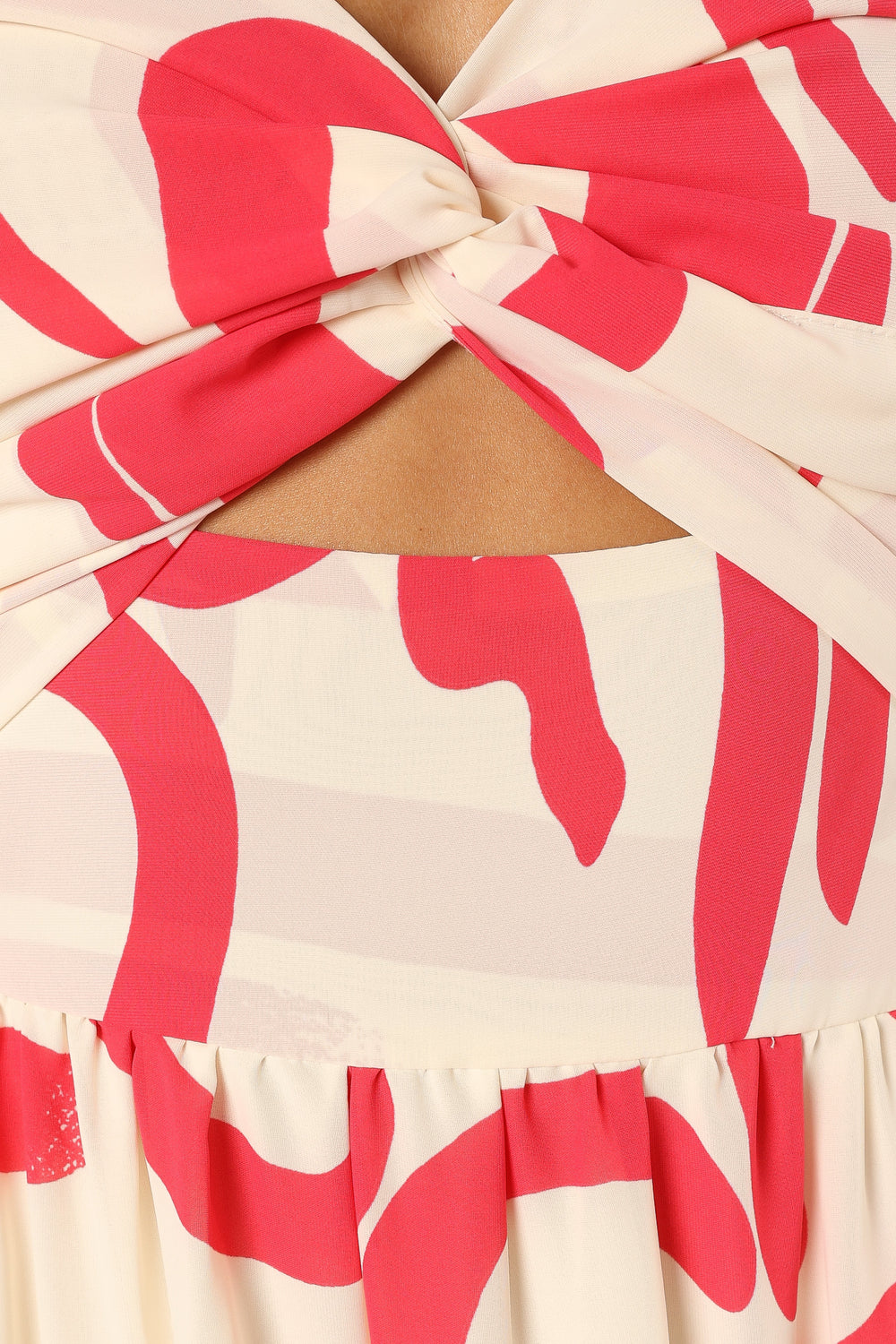DRESSES @Sitara Strapless Midi Dress - White Red