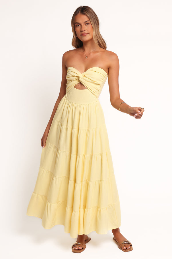DRESSES Sitara Strapless Midi Dress - Yellow