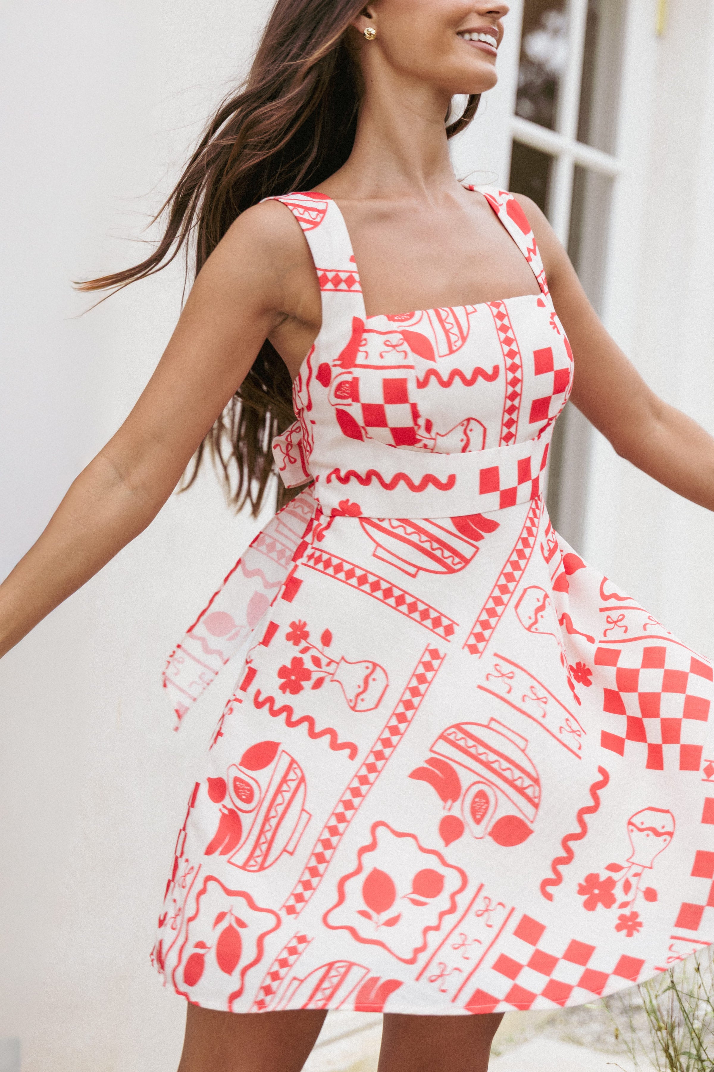 DRESSES Sloan Mini Dress - Red Print