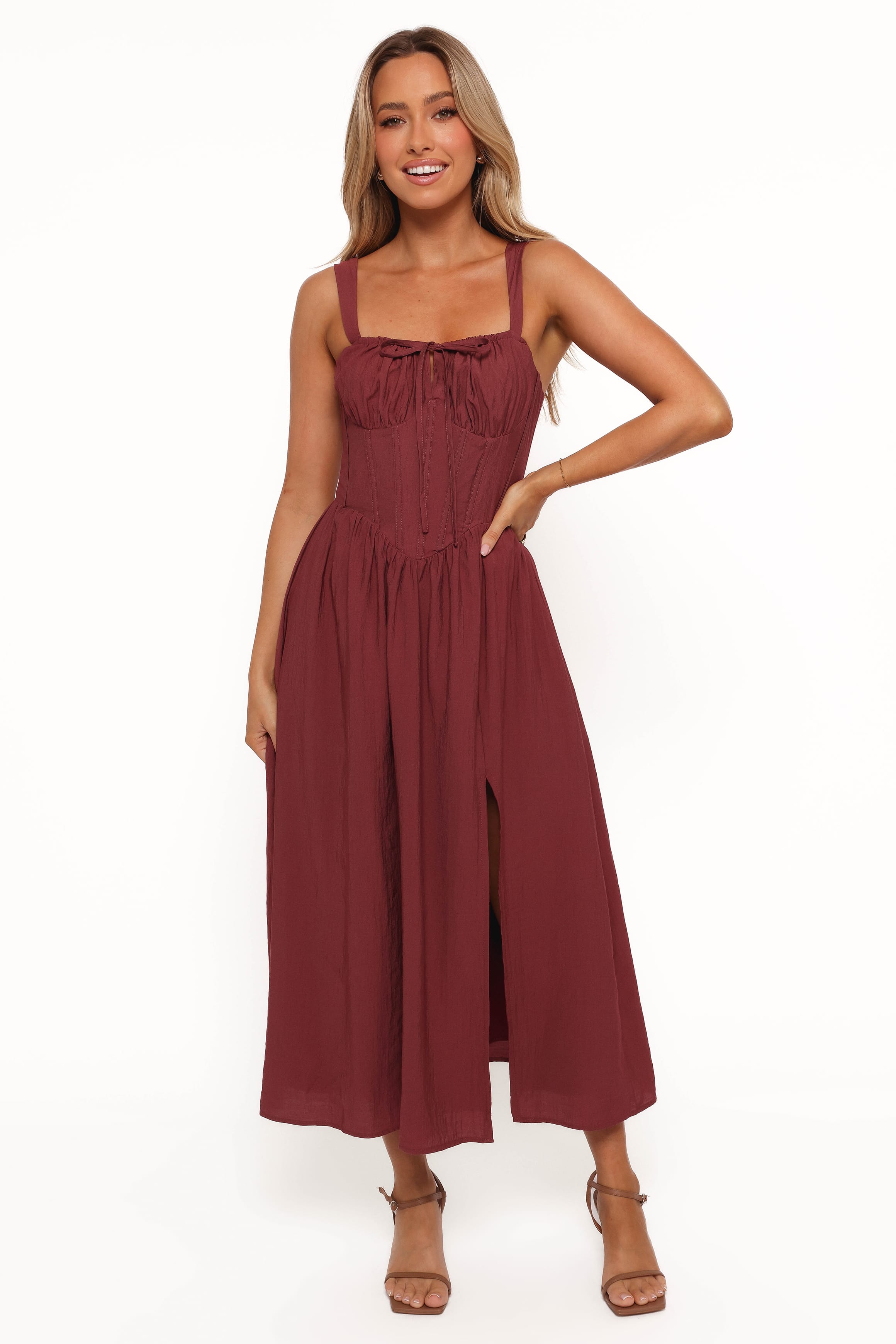 DRESSES Sofie Midi Dress - Brick