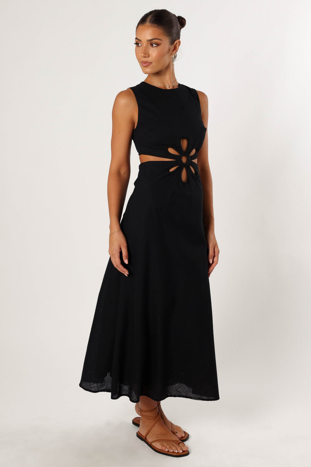 DRESSES @Sola Midi Dress - Black