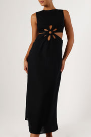 DRESSES @Sola Midi Dress - Black