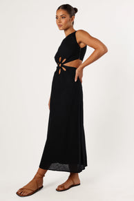 DRESSES @Sola Midi Dress - Black