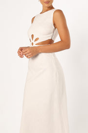 DRESSES @Sola Midi Dress - White