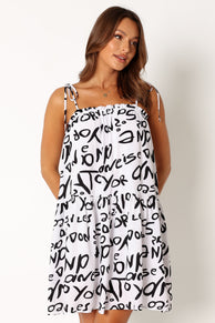 DRESSES @Solaris Mini Dress - Black White