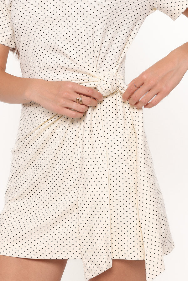 DRESSES Sonia Mini Dress - White Polka Dot