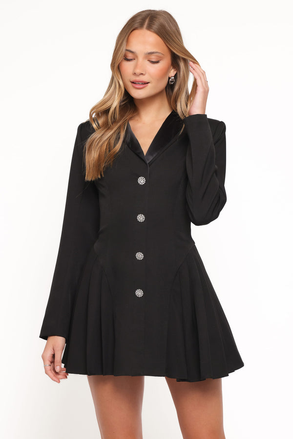 DRESSES Sonya Long Sleeve Mini Dress - Black