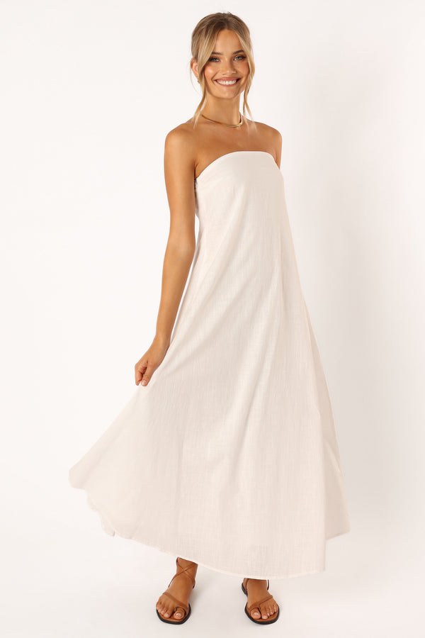 DRESSES Soph Strapless Maxi Dress - White