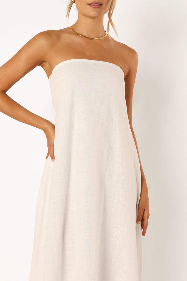 DRESSES Soph Strapless Maxi Dress - White