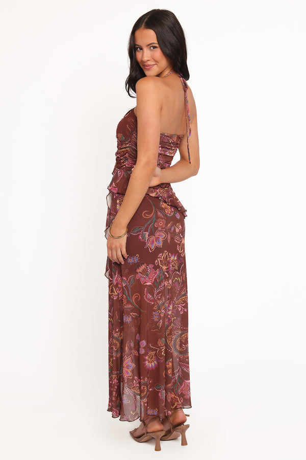 DRESSES Sorbet Midi Dress - Brown Floral