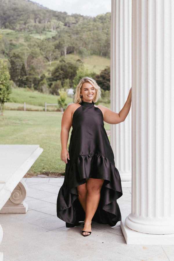 DRESSES Soren Halterneck Midi Dress - Black