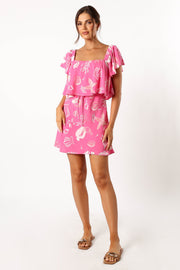 DRESSES @Stellar Mini Dress - Pink Shell