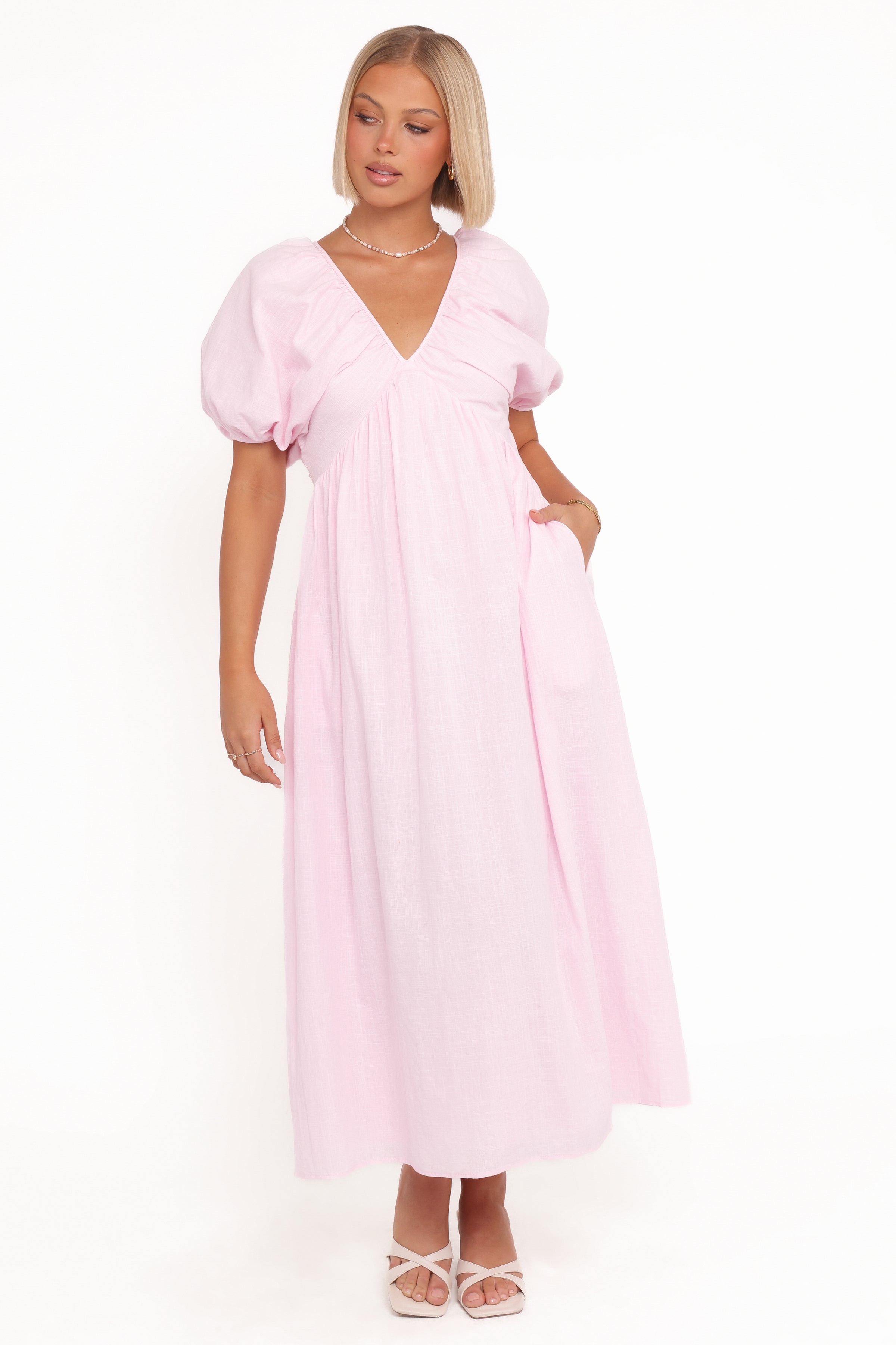 DRESSES Sullivan Puff Sleeve Maxi Dress - Pink