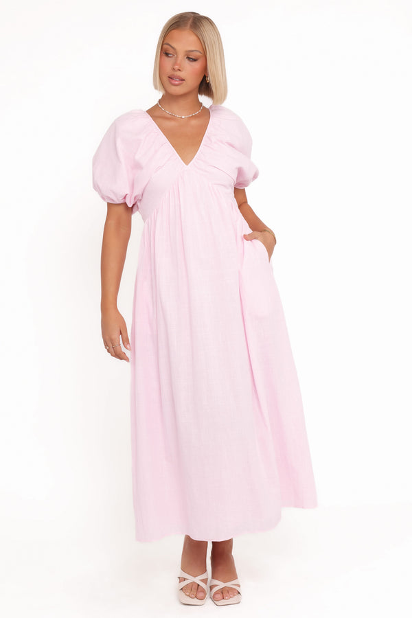 DRESSES Sullivan Puff Sleeve Maxi Dress - Pink