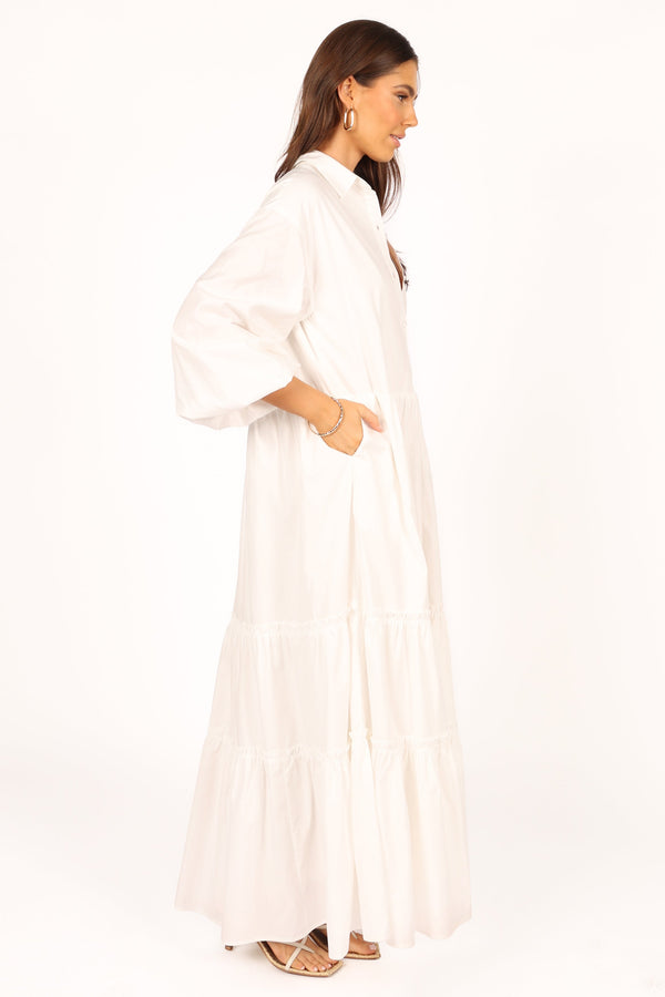 DRESSES Sumi Longsleeve Maxi Dress - White