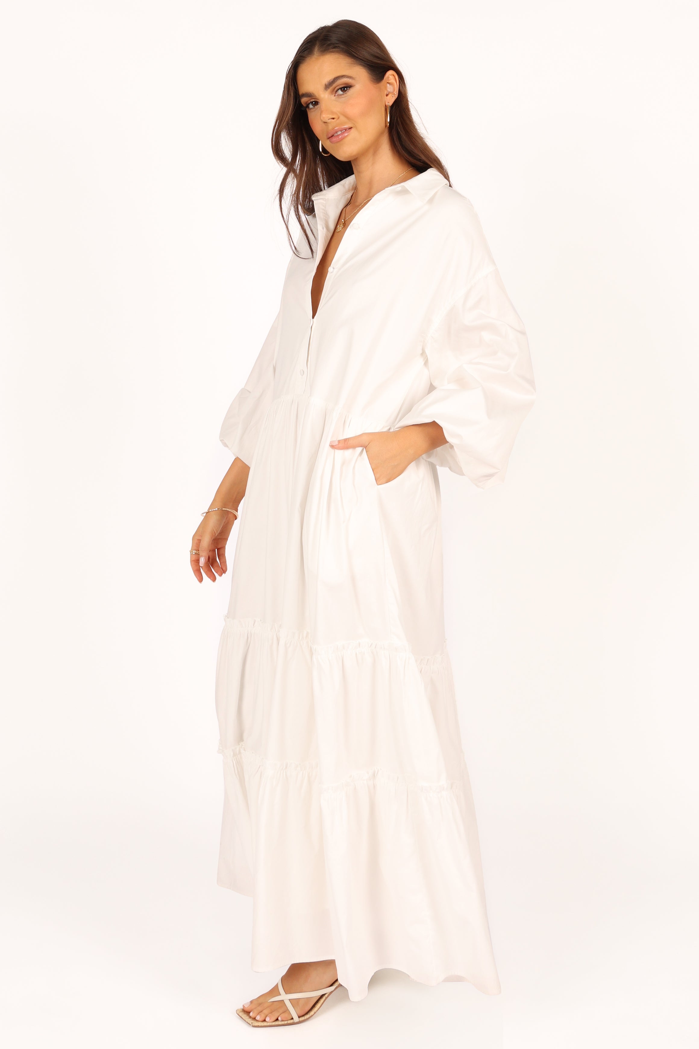 DRESSES Sumi Longsleeve Maxi Dress - White