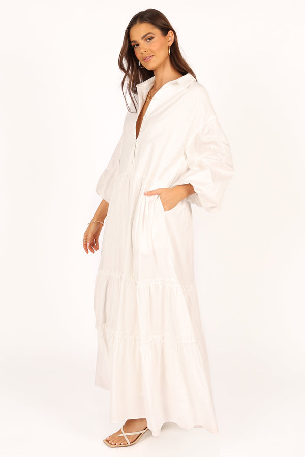 DRESSES Sumi Longsleeve Maxi Dress - White