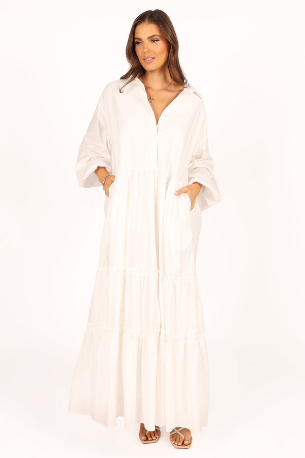 DRESSES Sumi Longsleeve Maxi Dress - White