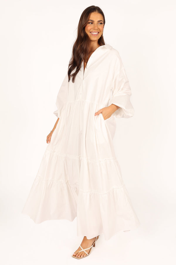 DRESSES Sumi Longsleeve Maxi Dress - White