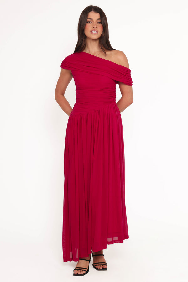DRESSES Tahira Off Shoulder Maxi Dress - Berry