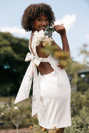 DRESSES Tai Bow Back Mini Dress - White Floral
