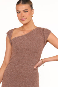 DRESSES Talisa Midi Dress - Brown Marle