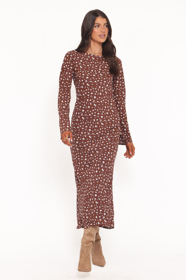 DRESSES Talitha Maxi Dress - Brown Floral