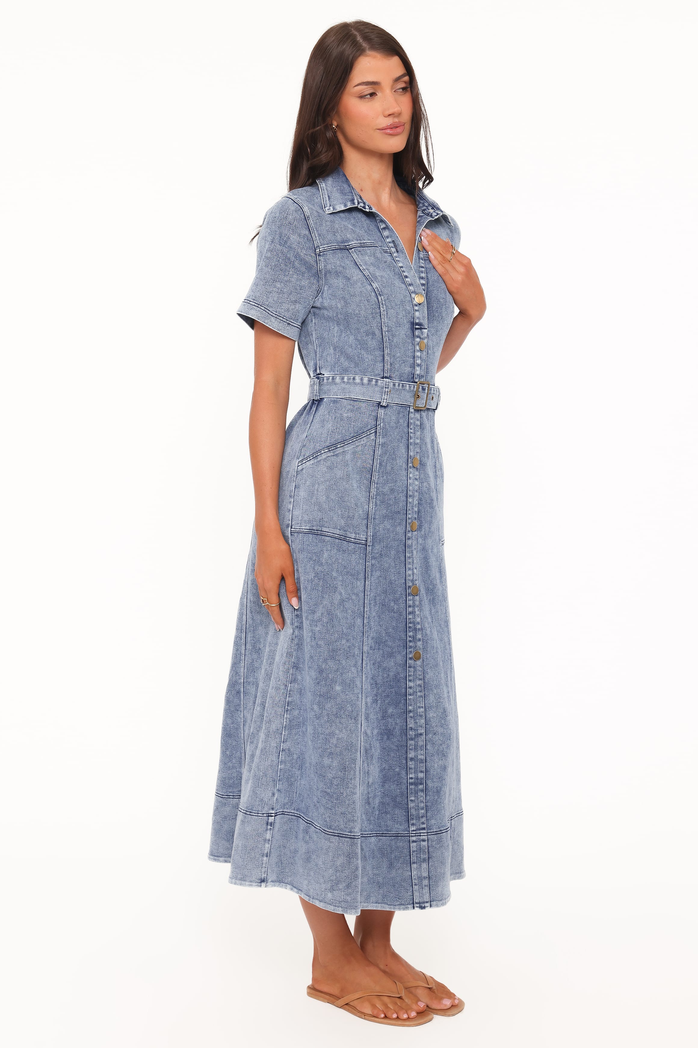 DRESSES Tamara Maxi Dress - Med Denim