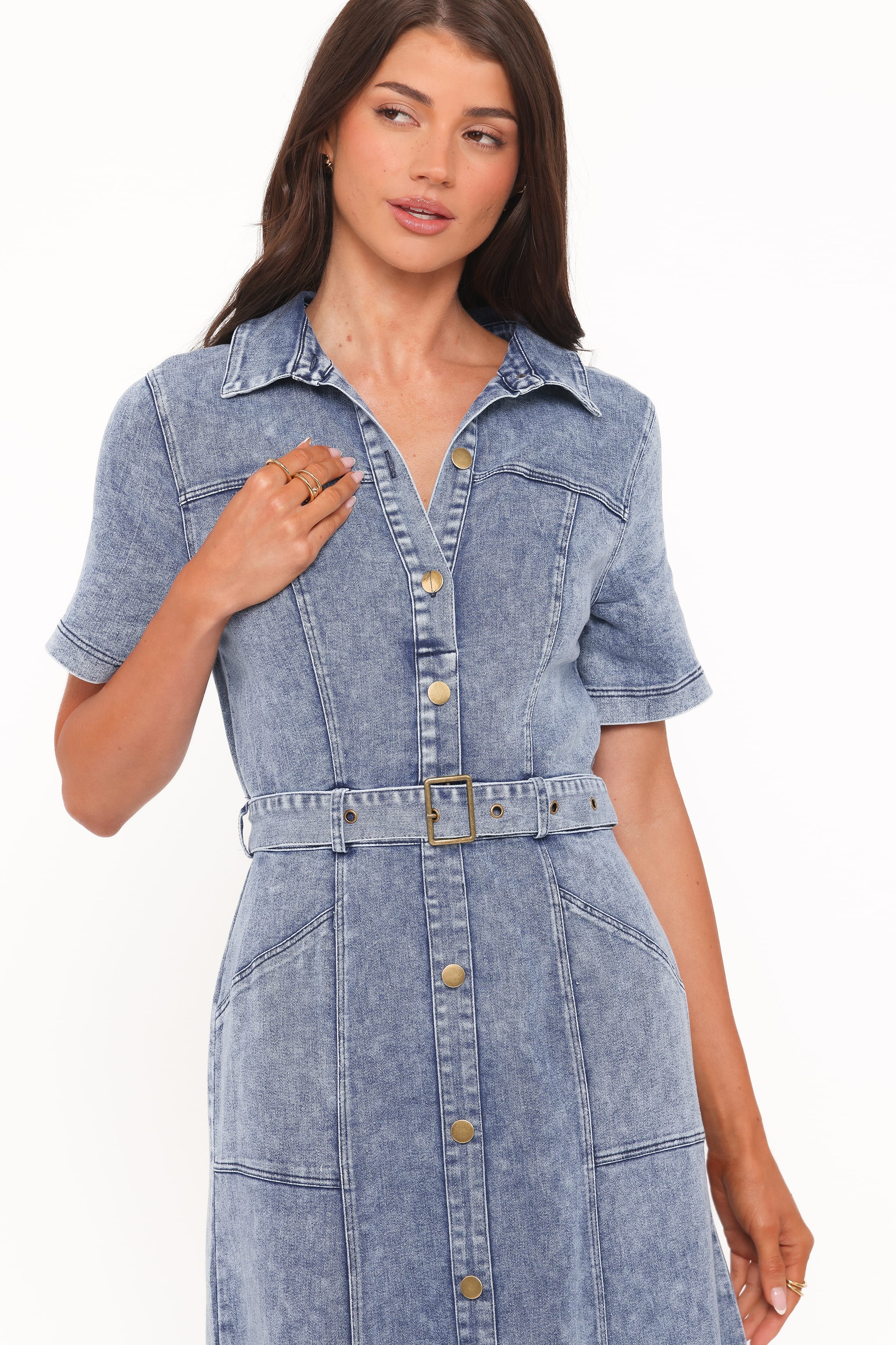 DRESSES Tamara Maxi Dress - Med Denim