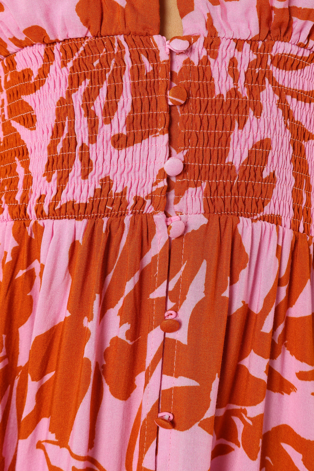 DRESSES @Tanni Midi Dress - Orange Print